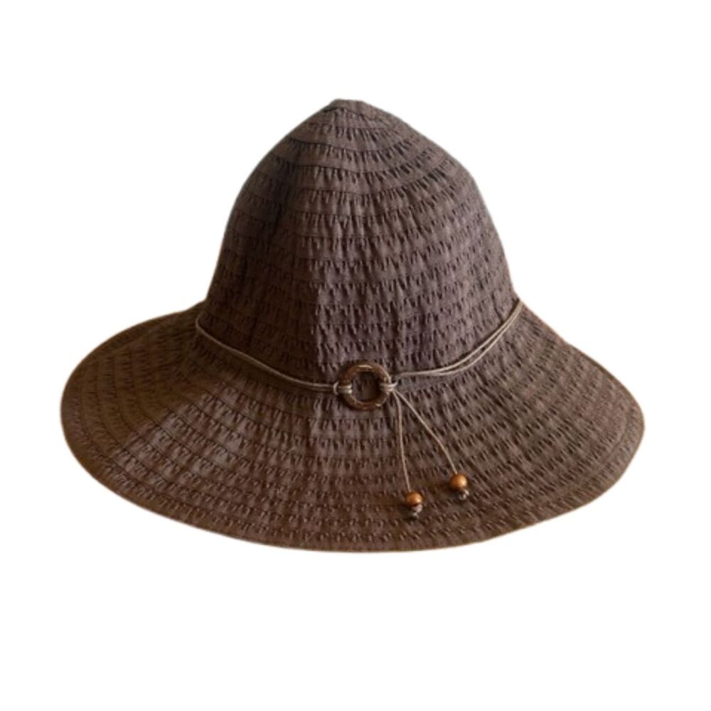 Betmar Beach Women's Coconut Ring Safari Sun Hat Wide Brim Woven Cruise Vacation